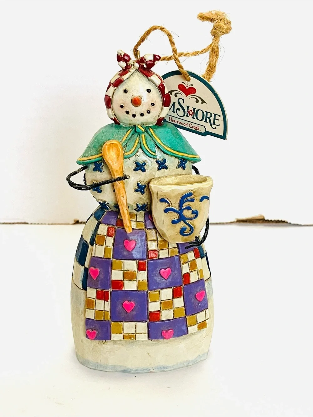 Jim Shore 2006 Heartwood Creek Woman Snowman Ornament 5.5in Tall